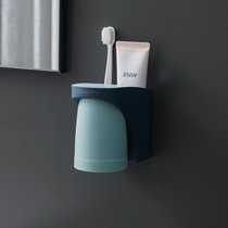 牙刷架免打孔网红家用刷牙杯漱口杯套装卫生间壁挂电动牙刷置物架kb6(巧菲尔色磁吸单身贵族版)
