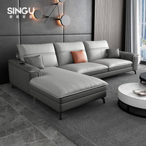 新飓意式风格现代简约大小户型科技布沙发拼色布艺客厅拐角单人三人位组合布艺沙发家用客厅软沙发(单人位 海绵版)