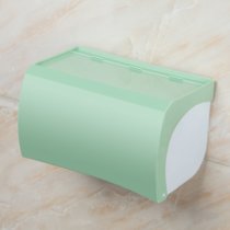 免打孔卫生间纸巾盒塑料厕所浴室防水手纸卷纸盒置物纸巾架抽纸盒(北欧绿)