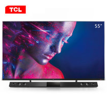 TCL彩电55C10 55英寸 4K超高清 远场语音  量子点全面屏电视 黑