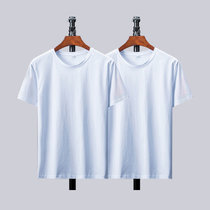 筑恒丰 男款 夏季经典纯色T恤95棉2件组合特惠装(白白 M)