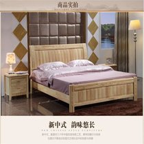 虎源萨尚经济型实木床双层床床垫床头柜HY-810(1米2单人床 默认)