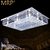 MRP 简约现代LED吸顶灯 客厅灯长方形水晶灯卧室大厅大气灯具(86*52cm)