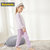 巴拉巴拉女童睡衣秋冬新品套装加厚保暖中大童儿童家居服加绒长袖(170cm 白紫色调)