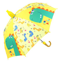 防水套儿童雨伞男女孩卡通雨伞宝宝小孩幼儿园小学生遮阳伞直柄伞(中款 小恐龙 默认)