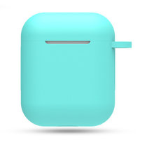 airpods二代保护套 适用苹果蓝牙耳机一代液态硅胶手感连体保护套(苹果耳机套-1/2代-10薄荷绿)