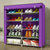 蜗家双排5层10格大容量组合简易防潮防尘鞋柜/靴子时尚鞋橱 0505C(紫色 1)