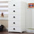 纯色欧式收纳柜加厚仿木储物箱收纳箱抽屉式塑料美式整理柜(象牙白 7层)