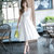 Mistletoe2017新款夏季女装 长款仙女绣花蕾丝雪纺连衣裙F6643(白色 XL)