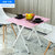 哈骆顿 60cm简易简约板式多功能便携户外宿舍家用客厅折叠方形餐桌放桌(粉色)