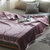 黛格床上用品加厚保暖纯色四季通用空调午休单双人毛毯 毯子 盖毯(苜蓿天青紫)