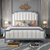 吉木多 小美式实木床 1.8m主卧欧式双人床现代简约白色软靠1.5m卧室婚床(1.5*2米宝马灰 单床)