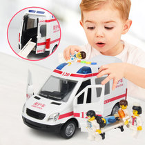 WENYI儿童仿真模型大号消防车120救护车塑料W590A 男孩汽车玩具