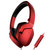 Pioneer/先锋 SEC-MJ101 头戴式重低音手机折叠音乐耳机带麦(红色)