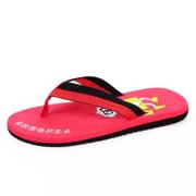 吉星鸟 夏季机器人字拖男女童 防滑耐磨沙滩鞋儿童人字拖鞋10354(红色 30码(外长20cm))