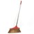 创简坊（CJIANFF）软毛扫把扫帚不锈钢杆大号扫地笤帚簸箕塑料单个扫把(棕红色)