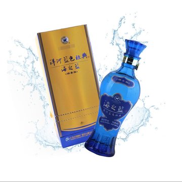 国美酒业 洋河52度海之蓝绵柔型白酒480ml