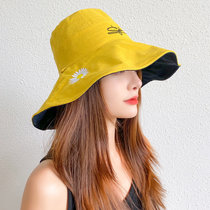 Bonbfenssan 波梵森2021夏季新款盆帽双面可戴可折叠遮阳帽太阳帽(金色)