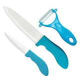 信柏 海洋系列陶瓷刀三件套  6寸厨师菜刀+4寸水果刀+刨皮器 五色可选(蓝色)