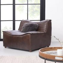 Retro Master 美式组合沙发 头层牛皮客厅沙发 北欧现代美式轻工业真皮沙发 单人位   RS457