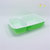 一次性餐盒两格三格四格带盖分格塑料饭盒便当快餐外卖打包盒加厚(绿白两格 100套配薄盖)