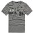 MXN麦根2013夏装新品撞色印花V领男式短袖T恤113212033(花灰色 S)
