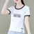 时尚短袖体恤女夏装设计感薄款白色上衣韩版显瘦印花T恤(白色【方块鹿头】 2XL 建议115-125斤)