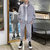 卡郎琪 男士新款运动服夹克套装男春秋休闲套装卫衣跑步运动套装男裤两件套KXP-D105(灰 色 XL)