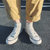 太子龙2019新款男生帆布鞋字母图案瑞安硫化鞋休闲学生布鞋潮流板鞋批发  SXPLH1020(褐色 41)