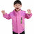 飞佳佳新款儿童冲锋衣男童女童防风防水保暖透气三合一两件套小孩户外登山服滑雪服(粉色)