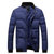 远方森林 棉衣男外套修身冬季新款男士修身韩版保暖短款棉服(B6887深蓝 M)