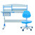 风里希 升降儿童学习桌椅套装小学生写字台写字桌学习桌书桌组合(蓝色（03+01）)
