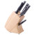 宏宝(HOBO)刀具厨房套装8件套 切片刀 斩骨刀 水果刀 榉木刀架HLK024-08