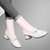 米白色乐福鞋女真皮中跟春季2022新款方跟漆皮单鞋春款软皮小皮鞋(41 米色/9834（跟高5cm）)