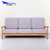 TIMI 日式组合沙发 实木单人沙发 双人沙发 三人沙发 白橡木客厅沙发 可拆洗布艺沙发(三人沙发 原木色框架)