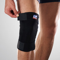 LP 756 保暖透气型护膝 健身跑步骑车登山网排足篮羽毛球运动护膝(黑色)