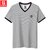 NIAN JEEP 男士短袖T恤 吉普盾休闲圆领纯棉T恤衫9655(黑白条 M)