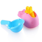 新款儿童戏水玩具 婴儿洗澡泡澡玩具 鲸鱼趣味水车+小水勺子