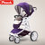 Pouch白马王子婴儿车高景观可坐躺双向儿童手推车可折叠轻便推车p37(紫色)