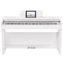The ONE TOP1 2018版 智能钢琴 数码电钢琴 88键重锤 逐级配重 立式电子钢琴 白色