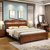 皮耐迪 卧室家具 新中式大床1.8米实木床(胡桃色 1.8*2.0)