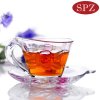 尚品志SPZ茶杯SY2196-6T玫瑰花水晶玻璃咖啡杯杯碟6件套装