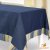 《欧丽娜窗饰》红河牛仔布拼接长桌巾 蓝线条(170X120)