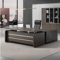 云艳YY-LCL255办公桌简约现代板式大班台主管桌 1.6米单桌（不含侧柜和活动柜）(默认 默认)