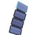 太阳能充电宝折叠包便携户外三防水移动电源1万2A双USB露营手电灯(4片6瓦折叠太阳能1W毫安蓝色)