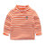 贝壳元素宝宝条纹长袖T恤 秋冬装新款男童童装儿童打底衫tx9997(140 橙色白条)