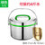 加厚不锈钢双层保温饭盒大容量提锅分格便当盒商用保温桶汤桶手提(3L绿色（内胆和菜格均为304材质）)