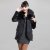 妮蕾迪 新款女装时尚气质翻领可摘毛领羊毛呢子大衣外套D8816(黑色 XL)