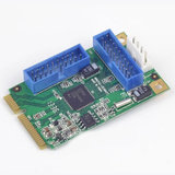 西霸（SYBA）FG-MU303A Mini PCI-e转台式机usb3.0扩展卡4口 PCIe扩展卡