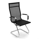 办公椅子弓形会议椅简约高背钢制脚固定扶手YW-JAG001(图片色 普通款钢架椅)